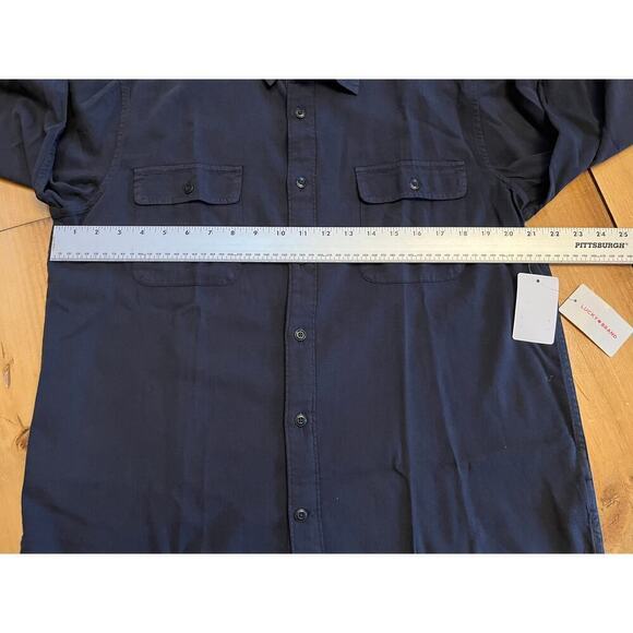 NWT! Lucky Brand Men's Black Button Down Shirt. Size Large. Classic. Dress. - Picture 7 of 7